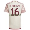 Maillot de Supporter Mexique H.HERRERA 16 Extérieur Coupe du Monde 2022 Pour Homme